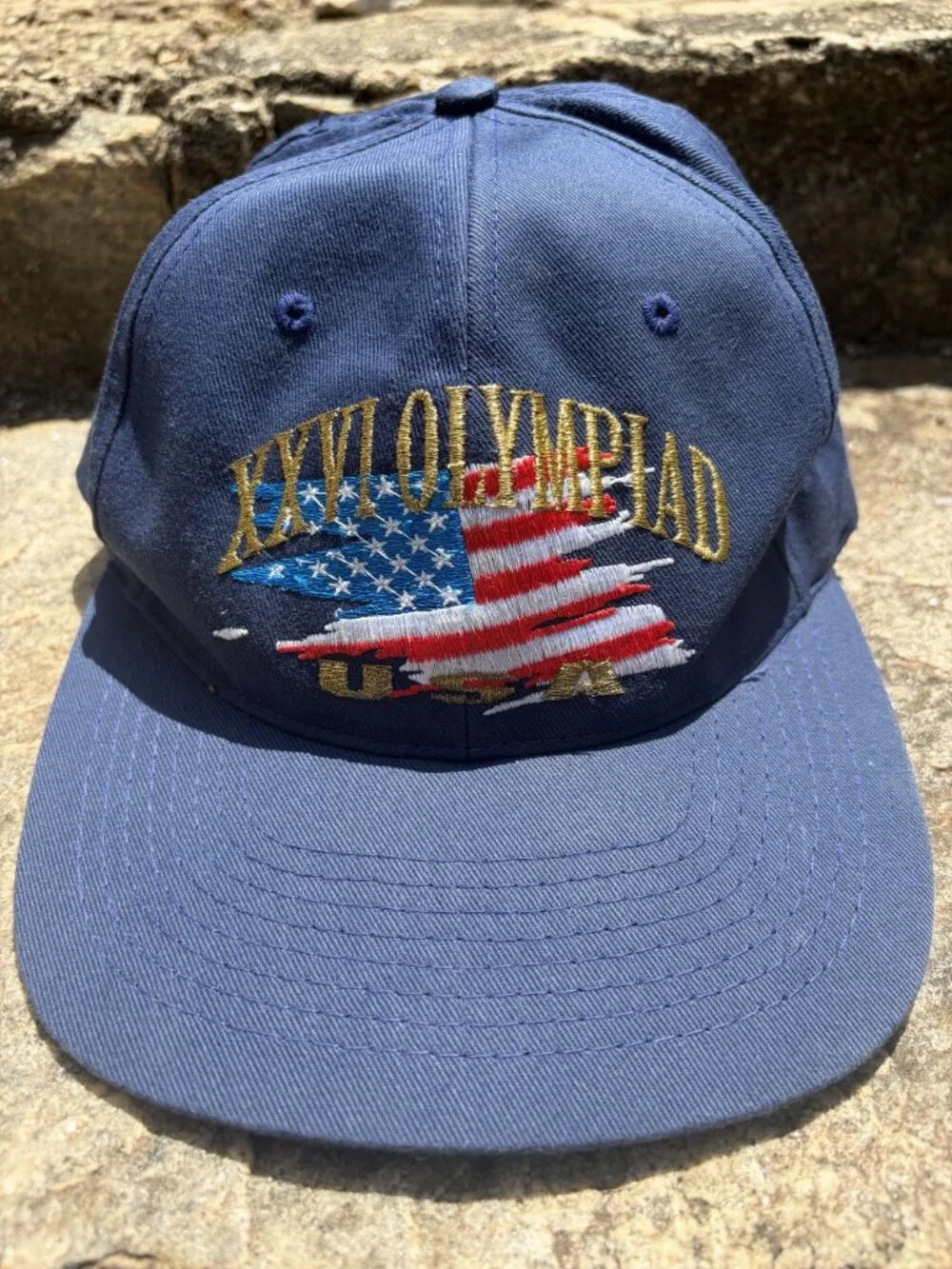 VTG Atlanta 1996 USA Olympics Baseball Cap America Hat Snapback 90s Embroidered
